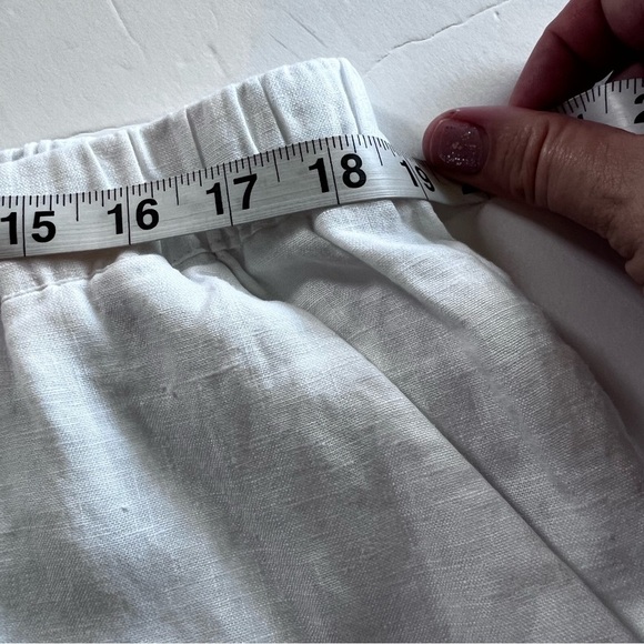 Quince 100% European Linen Pants White Sz X-Large Elastic Waist Relaxed Fit - Picture 14 of 16